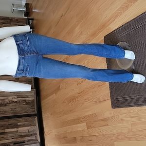 Free People exposed button fly slim boot cut jean